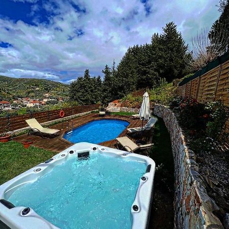 Ampelos Cretan Villa - Private Pool & Heated Ozone Jacuzzi Yerolákkos Exterior foto